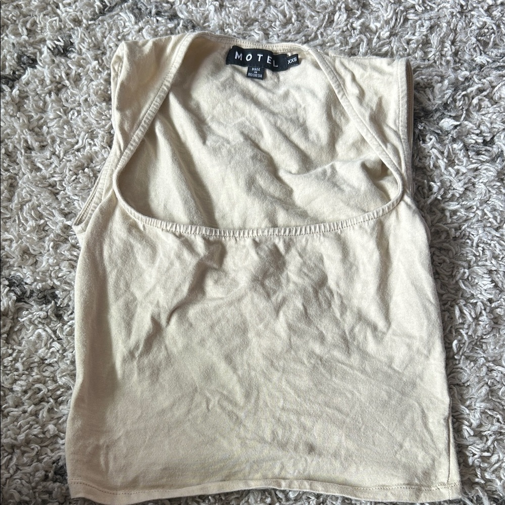 Motel Rocks Beige Tank Top